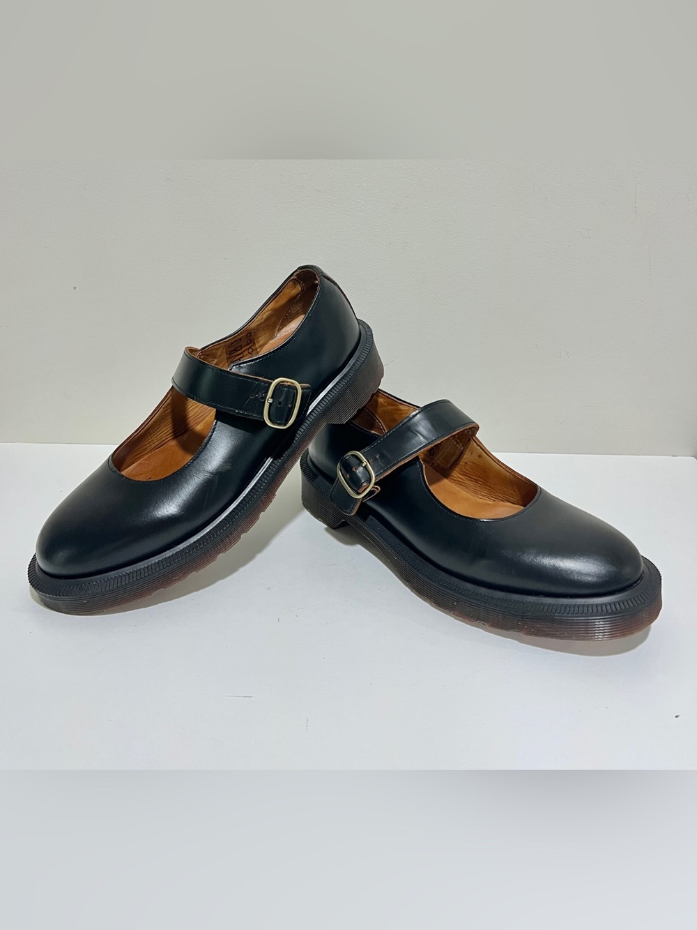 Women’s Dr. Martens Indica Size 6 Mary Jane Flats with Buckle Black Leather